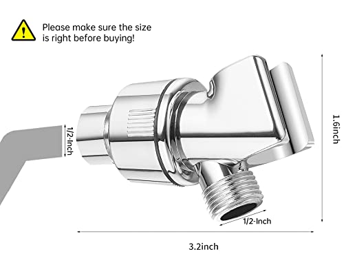 Shower Arm Holder for Handheld Shower Head, Adjustable Mount Bracket, Shower arm Adapter with Swivel Ball, 1/2-Inch, Chrome, Color3 - color: Color 3