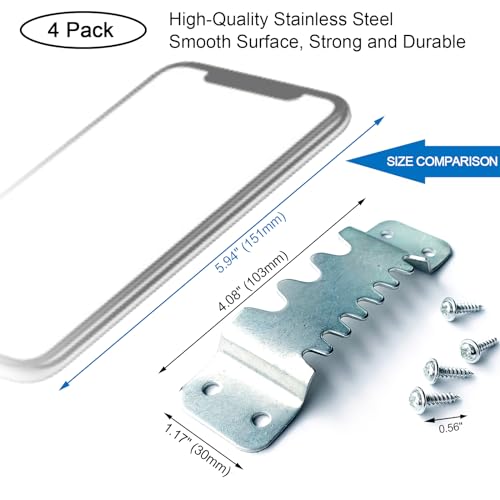 Large Sawtooth Picture Hangers - Supports 300 lbs - 4 Pack Super Heavy Hangers with Screws, Professional Picture Hanging Hardware for Heavy Decorations - size: Large Super Heavy Sawtooth - 4 Pack