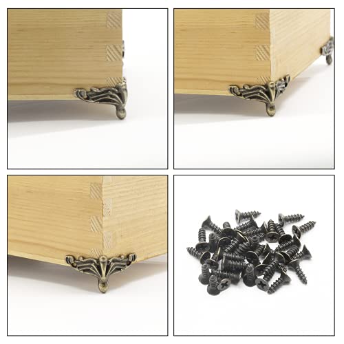 Zorfeter 24 Pcs Antique Brass Box Legs, Style1, Bronze - color: Bronze, size: Style1
