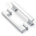 Chrome Plated Kitchen Square Cabinet Handles 3.75 Inch 10 Pack - color: Chrome Plated, size: 3.75"/96MM Hole Center