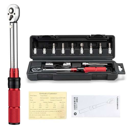 ROCKBROS Bike Torque Wrench 1/4 Inch 13-Piece Kit