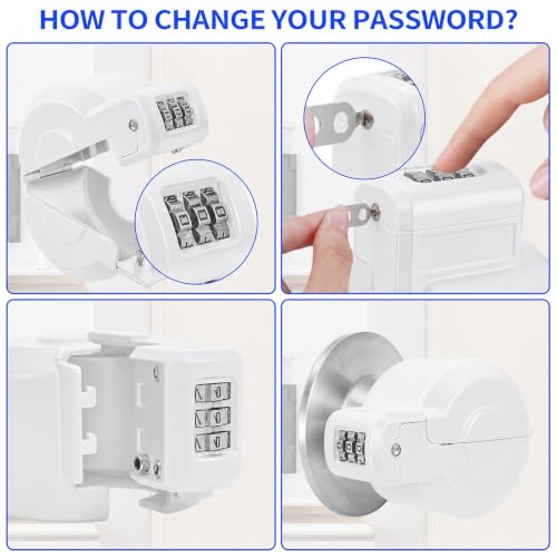 Door Knob Safety Cover Lock Child Proof Door Knob Lockout Device Cover - color: White