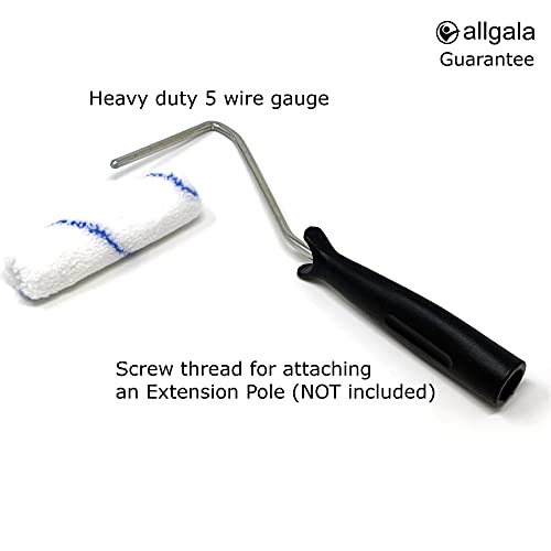 Allgala Paint Roller Kit 8 Pack 4 Inch Mini Micofiber Rollers with Tray Brush Gloves Drip Sheet Mini Roller Frame - color: 8PC Mini