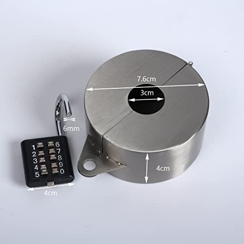 2. TEMEILI Drill-Free Security Cover, Stainless Steel Anti-Access Protector, Stops Rotation & Keyhole Entry for Apartment Scenarios - color: Stainless Steel