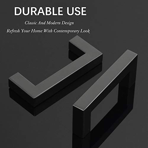 KNOBWELL 6 Pack 3 inch Kitchen Cabinet Pulls and Handles Matte Black, Bathroom Kitchen Cupboard Door Handles, 3" Hole to Hole Distance, Matte Black - color: Matte Black, size: Hole Center:3 inch(76mm)