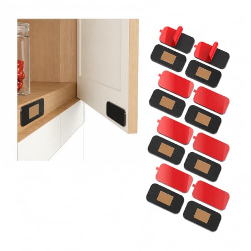 8 Pack Cabinet Magnets for Closure, Black, No Drill Ultra-Thin - color: Black, size: 8 Pack