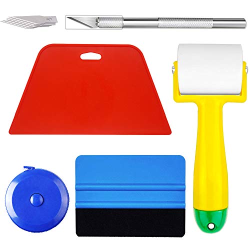 CARTINTS Wallpaper Tools Wallpaper Smoothing Tools with Smoother, Cutter Blades, Seam Roller, for Applying Adhesive Contact Paper Window Film Car Vinyl - color: Wallpaper Kit