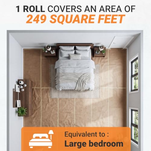 Floor Protection Natural Brown Rosin Paper 18" x 166 ft - style: 249 sq ft (18" x 166' Roll)