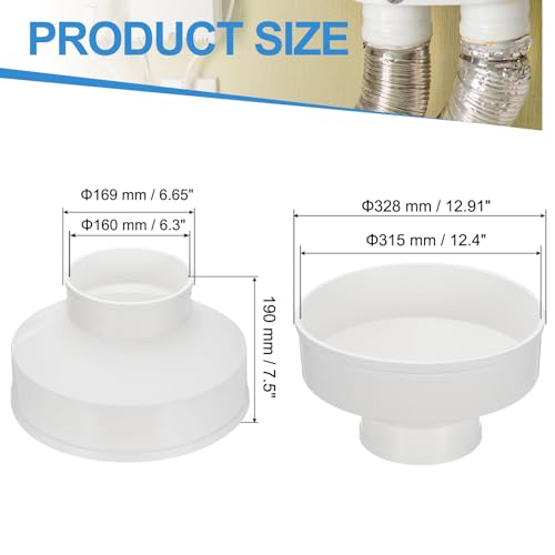 PATIKIL 315mm to 160mm Duct Reducer PVC Pipe Increaser Adapter Airflow Tube - size: 315mm to 160mm