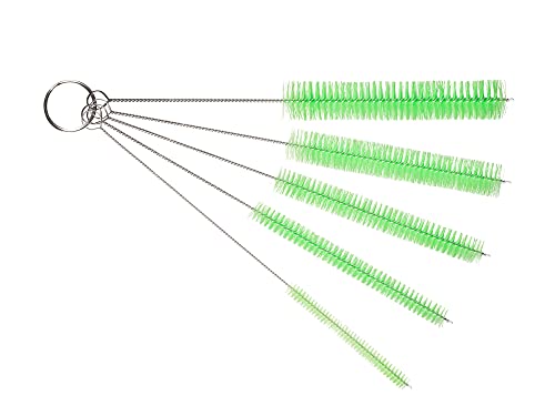 10" Extra Long Tube Brush Set - Large 5 Pack - Green - color: Green, size: Large 5 Pack (8mm 12mm 16mm 20mm 24 mm)