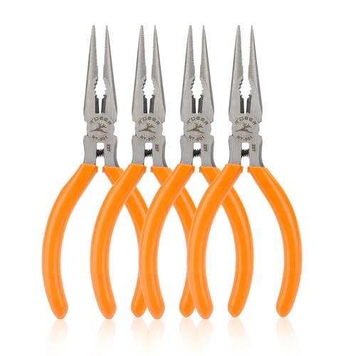 Rongon 5in Small Needle Nose Pliers,Long Nose Plier, Jewelry Plier Tool - size: 4Pcs