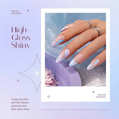 Beetles Pastel Gel Nail Polish Set, Dreamy Aesthetic Gel Polish - color: A - Pastel Blue Pink Purple | Dreamy Aesthetic
