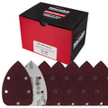 ProductionShop Premium 400 Grit 5-Hole Pattern Mouse Detail Sander Sandpaper Sheets, Box of 45 - Dustless Hook & Loop Triangle Shaped Mouse Disc Pads - Woodworking Tool Sand Wood Furniture Auto Paint - style: 400 Grit