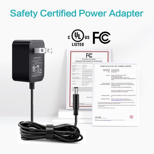 9V 2A Power Supply AC Adapter DC 2 Amps for 100mA-2000mA 9 Volt Electronics