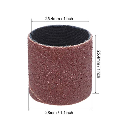 uxcell 1 Inch x 1 Inch Sanding Sleeves 120 Grits Sandpapers Band Drums 10 Pcs - size: 120 Grits