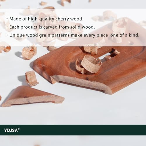 Cherry Electrical Outlet Covers Duplex Receptacle Natural Wood Wall Plate Cover - color: Cherry wood, size: Duplex Receptacle