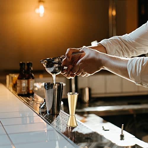 Briout Double Cocktail Jigger for Bartending, 2 OZ & 1 OZ, Rolled Edge Gold - color: Gold, size: Rolled Edge-1oz/2oz-1PC