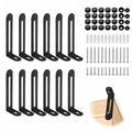 Wall Anchors for Furniture, Furniture Anchor Kit, 12 Pack, Black - color: Black