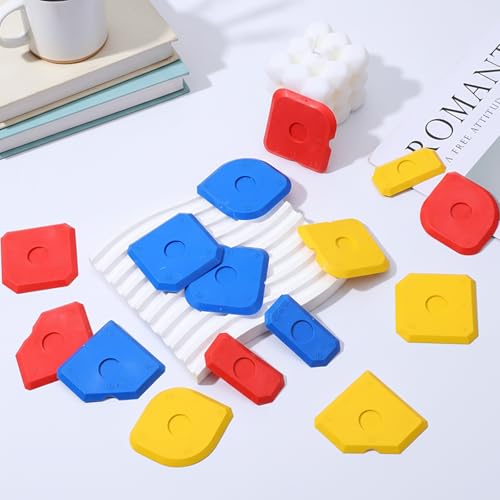 Caulk Tool Kit 15PCS Plastic Caulking Tool,Silicone Sealant Finishing Tool