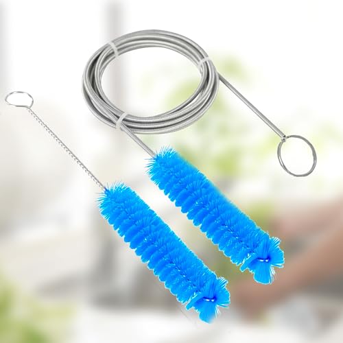 Flexible Drain Clog Remover Brush Single Head Extended Reach Cleaning Tool for Bathroom Kitchen and Sink Drains Blue - color: Blue, size: Medium