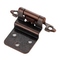 Antique Copper Cabinet Hinges, 3/8 Inch Inset, 4 Pack(2Pairs) - color: Antique Copper