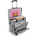 Rolling Teacher Bag With Wheels, Tote Organizer With Detachable Trolley - color: Grey