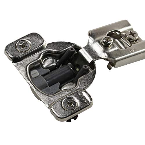 DTC 1/2" Overlay Soft Close 105 Degree 2 Cam Press in Face Frame Concealed Cabinet Hinge 6-Way Adjustable H8E055H (10 Pack) - size: 1/2 Inch