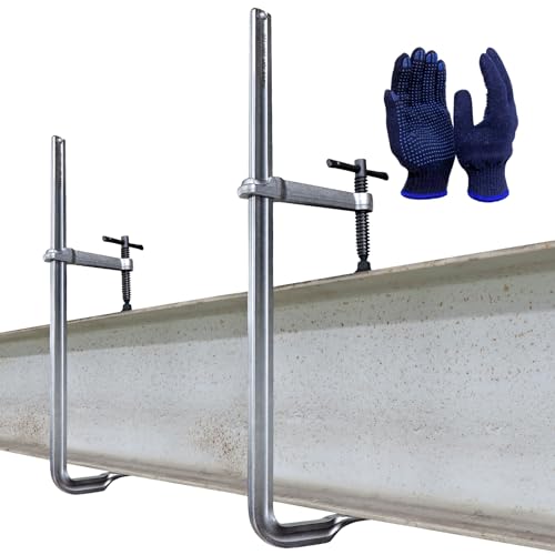 2-Pack Heavy Duty 20"(500x120mm) F-Clamp w/ 4-3/4" Throat Depth, Bar Size 1"x15/32", 1400LB Clamping Force, Drop Forged Steel Bar Clamps for Wood, Metal, Pipe, Welding and DIY Projects - size: 20" x 4-3/4"D - 2PC, style: 1400LB