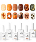 Makartt Fall Brown Gel Nail Polish Set: 6 Colors 15ml Hema-Free Gel Polish - color: Fall Collection