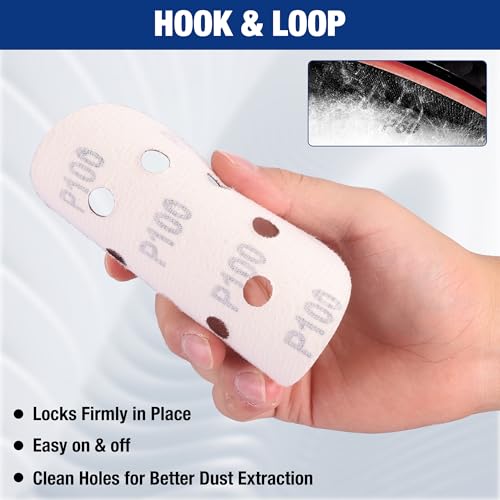 WORKPRO Sanding Discs, 5-Inch 100 Grit 8-Hole Hook and Loop, 100 Pack - style: 100PCS 5 Inch 100 Grit