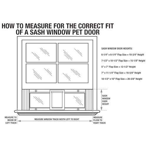 Ideal Pet Products Aluminum Sash Window Pet Door - size: 10-1/2" x 15" Large Flap Size, style: Window Width: 27" - 32"