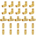 SUNGATOR 25-Pack 1 Inch PEX Fittings Kit, Elbow(10) Tee(5) Coupling(10) - size: 1", 25 Pack