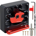 Dowel Maker Jig Kit 5/16-3/4inch 8 Holes Adjustable Dowel Maker Cutter Aluminum Alloy Electric Drill Milling Dowels Round Rod Sticks Makers Jig Auxiliary Tool for Round Rod Sticks Woodworking(B)