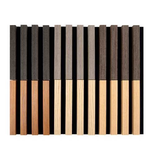Art3d Soundproof Wood Slat Wall Panel, 6 x 4.7 in, 6 Sample Packs, 6 Colors - color: Sample, size: 6pcs - 6" x 4.7"