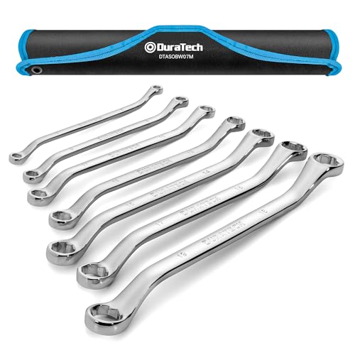 DURATECH 7-Piece Anti-slip Offset Box Wrench Set, Metric, 6-19mm