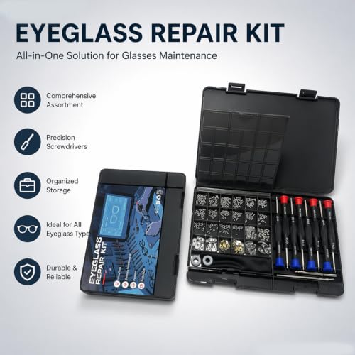 37 PCS Glasses Repair Kit for Eyeglasses Sunglasses