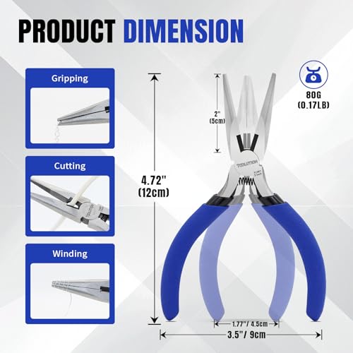 5 Inch Needle Nose Pliers Small Jewelry Pliers Tool - size: 1 Pack