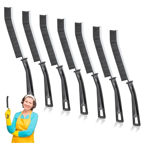7 Pcs Hard Bristle Crevice Cleaning Brush, Multifunctional Grout Cleaner Brush, Thin Gap Cleaning Brush Set, Small Cleaning Tools for Household Use, Kitchen, Bathroom, Toilet, Window Track,Tight Space