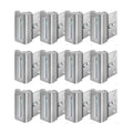 Home Security Door Lock, 3 Pack Childproof Door Reinforcement Lock,Upgrade Flip High Night Lock to Defend Your Home Kids (12, Silver) - color: Silver