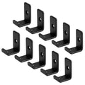 10 Pack Mini Black Steel Utility J Hook, Wall Mount Bracket, 7/8" Inside - size: 7/8"