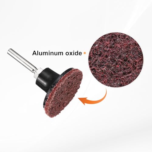 HARFINGTON 26pcs Quick Change Discs Set 2" Lock Sanding Discs with 1/4" Shank Pad Holder Medium Grit Surface Conditioning for Polish Rust Removal - size: 2"