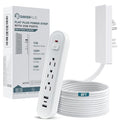 Sakerplus Outlet Concealer Power Strip-Outlet Cover Extender Outlets-8ft - style: 8ft (USB & AC ports)
