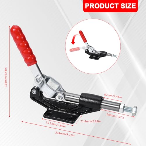1-Pack, 304H Push Pull Toggle Clamp, 1,499 lb Holding Capacity - style: 304H,1PK
