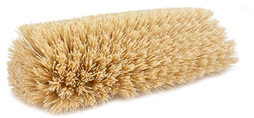 SPARTA Multi-Level Tile Scrub Brush 12" Wide Brush Head, Heavy-Duty Tile Cleaning Brush with End Bristles for Commercial Tiles, Tubs and Floor, Plastic, 12 Inches, Tan - color: Tan