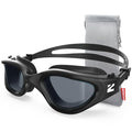 ZIONOR Swim Goggles, G1 SE Swimming Goggles Anti-Fog for Adult Men Women - color: A2-smoke Lens Allblack Frame