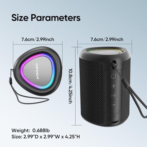 Portable Bluetooth Speaker Beach Essentials: IPX5 Waterproof for Outdoor - color: Black