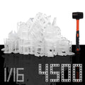 Storystore 4500pcs Tile Leveling Clips 1/16 Inch Tiles Spacers with Hammer - size: 1/16 Inch 4500 Spacers + Hammer