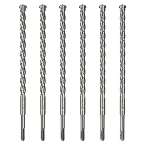 6-Pack SDS Plus 5/8 inch x 8 inch Rotary Hammer Drill Bits, Carbide Tipped for Brick, Stone and Concrete (5/8'' x 8'') - size: 5/8''x8'' (6-Pack)