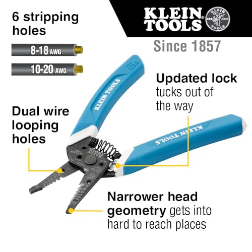 Klein Tools 80080 Hand Tool Kit includes 2 Screwdrivers, Made in USA, 3 Pliers, Wire Stripper and Cutter, for Electricians, 6-Piece - style: Electrician Tool Kit