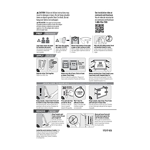 Command X-Large (20 lb) Picture Hanging Strips, 8 Pairs (16 Strips)
